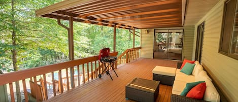 Deck with outside seating area 