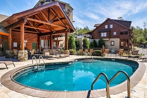 Our resort's outdoor pool - it's the perfect spot for a cool refresh during the hot summers!