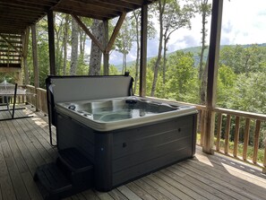 Hot Tub on Lower Level Covered Deck