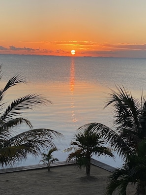 Sunrise from the ocean side of our house