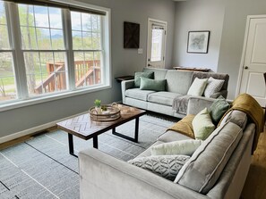 Enjoy views from the large windows in the living area.
