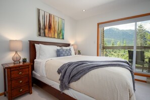 Master Bedroom with TV and private balcony