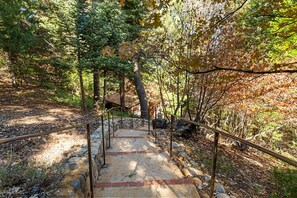 Steps to cabin from driveway. 36 steps. Enjoy the seclusion and privacy!