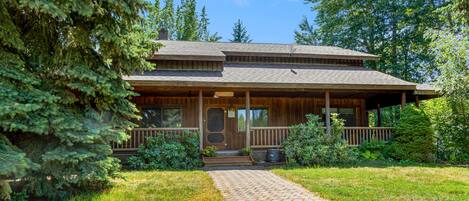 A beautiful house nestled in the country, with plenty of space to wander about.