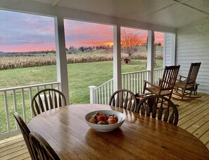 Sunrise coffee or sunset dinners.