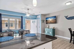 Open living room & kitchen