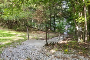 Concrete steps to the community dock area