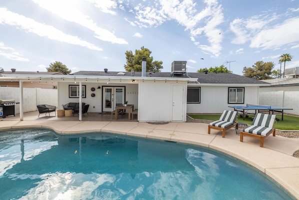 A private, backyard haven with complimentary heated swimming pool A private, backyard haven with complimentary heated swimming pool