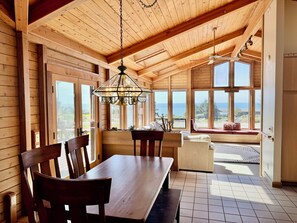 Ocean views from the dining room. 