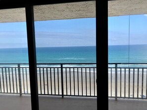 Unobstructed ocean view, 12 stories up.