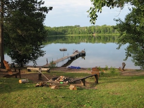 70' swimming pier for all lodge guests to share.  #12 campfire pit.