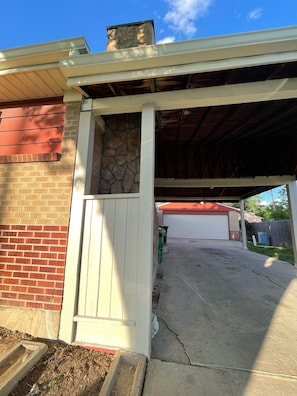 Carport area (shared with downstairs suite ) - Bobus area!  We have a carport ! 