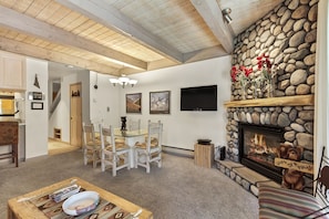 Dining Area and Fireplace