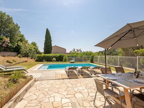 Plant, Sky, Property, Water, Tree, Swimming Pool, Cloud, Table, Outdoor Furniture, Chair