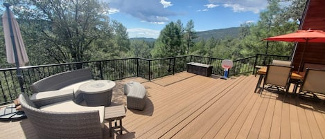 Spacious Deck with an UNBELIEVABLE View (no filter or editing needed)