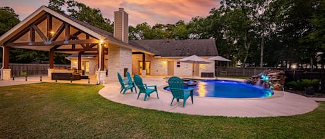 Pool and Patio inside the 1-acre Courtyard