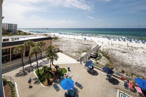 Beach access off of pool deck