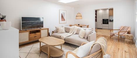Living area with smart tv
