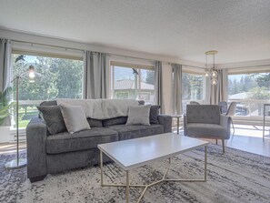 Golf course view from the living room large windows