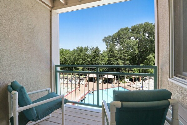 Poolside Lookout! The view from your private balcony.