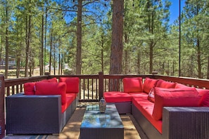 Furnished Deck | Gas Grill | Walking Trails On-Site
