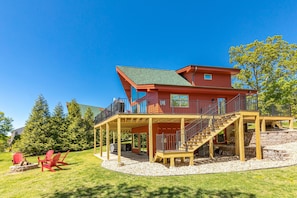 Large side yard and natural privacy for family fun!