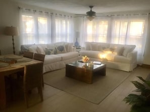 Large size sectional in the living room makes this a gem