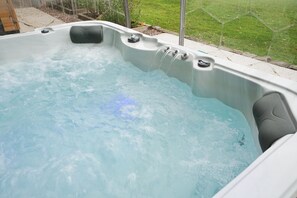 Hot Tub enclosed with a clear dome.