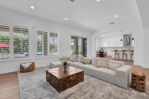 Family Room, Open Kitchen and Breakfast Dining Area