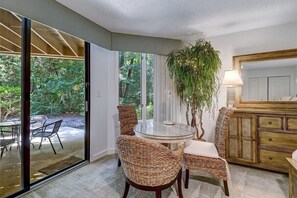 Private Patio Access through Sliders