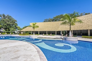 Time to relax with family and friends and take a dip in one of the pools