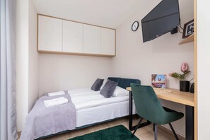 Unwind on the comfortable sofa that can be converted into double bed.