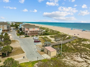 Public beach access with gazebo end of street