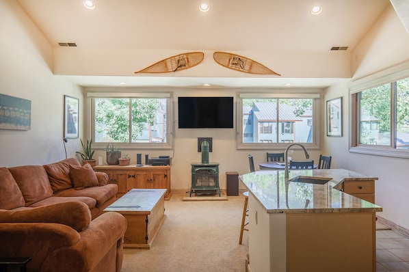 Vaulted ceilings and tons of natural light!