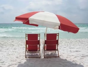 Beach service (2 chairs & 1 umbrella) setup from March through October.