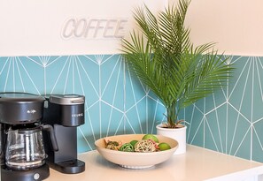 Indulge a little with the free selection of coffees provided at the coffee bar.