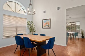 Dining room with seating for six