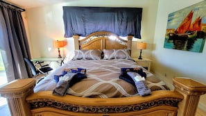 King bed in the master bedroom