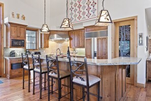 Indoors, Hardwood, Kitchen, Kitchen Island, Dining Room