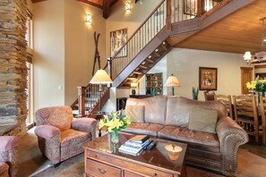Living Room, Indoors, Furniture, Staircase, House