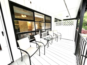 The balcony with a view of the nature.