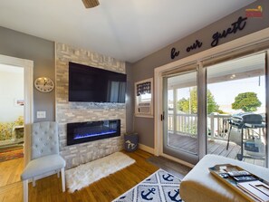 TV and Fireplace