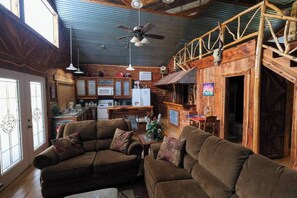 Kitchen and bar area
