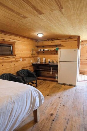 Fridge and sink area