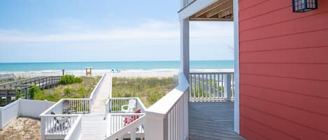 Second Floor Porch - private access to the beach