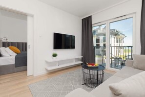 Unwind on the comfortable sofa that can be converted into double bed.