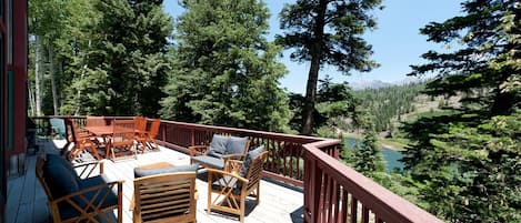 Views of Columbine Lake from the deck off the main living space