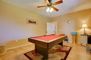 Game Room | Mini Fridge | 2-In-1 Pool/Ping Pong Table