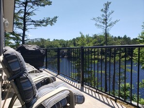 Cottage patio boasts fantastic lake views like this one