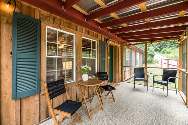 Very welcoming front porch. Enjoy your morning coffee or tea